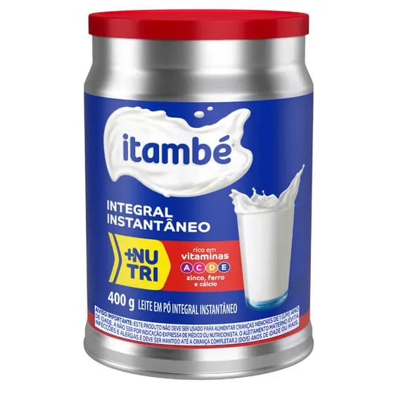 Leite Em Pó Integral Instantâneo lata 380g