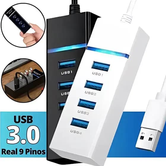 Hub USB 3.0 expansão 4/7 portas super speed 5.0Gbps UH-30 com LED indicador