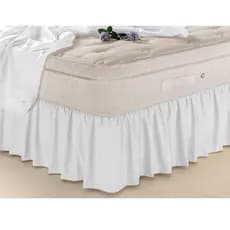 Saia Para Cama Box Tamanho Universal Casal, Queen BRANCA