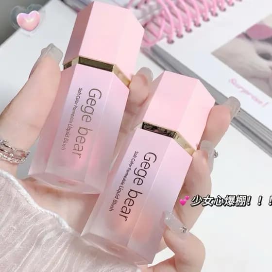 Blush Batom e sombra em creme Líquido Cores Veludo Liso Mate