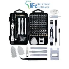 Kit Chaves de Precisão 117 Peças Manutenção Celular Iphone Notebook Vídeo Game Ferramenta Conserto
