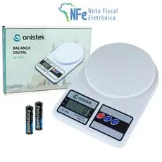Balança Digital de Cozinha 10Kg C/ Pilhas Alta Precisão Função Tara LCD Pesar Alimentos Nutrição
