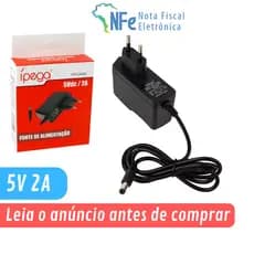 Fonte de Alimentação 5V DC 2A Bivolt 110V 220V P4 2 Amperes Estabilizada