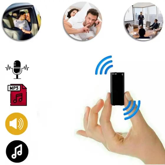 Gravador de Voz Mini/Micro Escuta Profissional Portátil com Mp3
