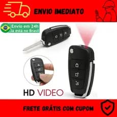 Mini Câmera Escondida Chave Canivete Carro Grava Filma Filmadora Secreta
