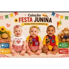 Body Festa Junina Junino Meu Primeiro Arraial Bebe Menino E Menina Manga Curta