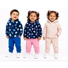 Conjunto Soft Infantil Com Capuz Inverno Menino Menina Estampado E Liso 123 Pijama