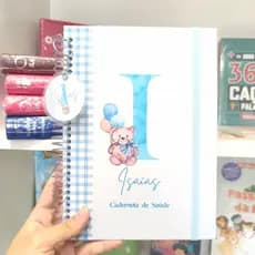 ✨CADERNETA DE VACINA ✨ personalizada Minimalistas Com nome na capa | com bolso+chaveiro+marca pagina