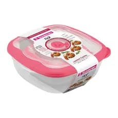 Conjunto 3 Potes Quadrado Baixo Hermetico Flor Sanremo