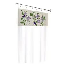 Cortina De Box Branca Visor Avenca C/ Gancho Antimofo Pvc