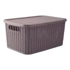 Caixa Organizadora Trama Rattan 14l Plasutil Utilidades