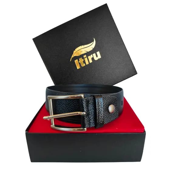 Cinto de Couro Masculino ITIRU Social Luxo Couro Bovino Genuíno Premium Presente dias dos Pais