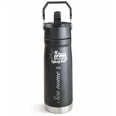 Garrafa Térmica Personalizada Flip Academia Esporte Nome Logo Gravado a Laser