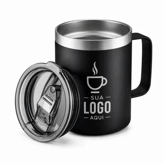 Caneca Térmica Copo Café Agua Chá Com Tampa Personalizado