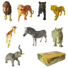 Animais Selvagens De Borracha resistente Brinquedo Miniatura Leão - onça - Elefante escolhar o seu