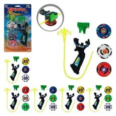 Kit 3 Pião Top Brinquedo De Ação C/ Disparador Artbrink Kids