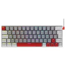 Teclado Mecânico Gamer Pcyes Kuromori 60% White Ghost - Switch Red