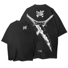 Camisa Camiseta Oversized Uzui Tengen Swords Kimetsu Demon Slayer Streetwear Camisa Unissex