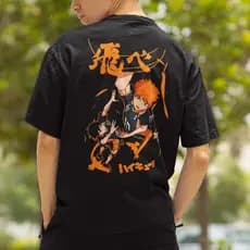 Camiseta Básica Anime Haikyuu Hinata Shoyo Fly High Manga