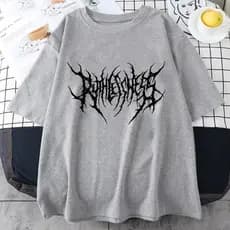 Camisa Camiseta Coreana Larga Oversized Estampa Tendencia Estilo Estampa Moda Street Streetwear