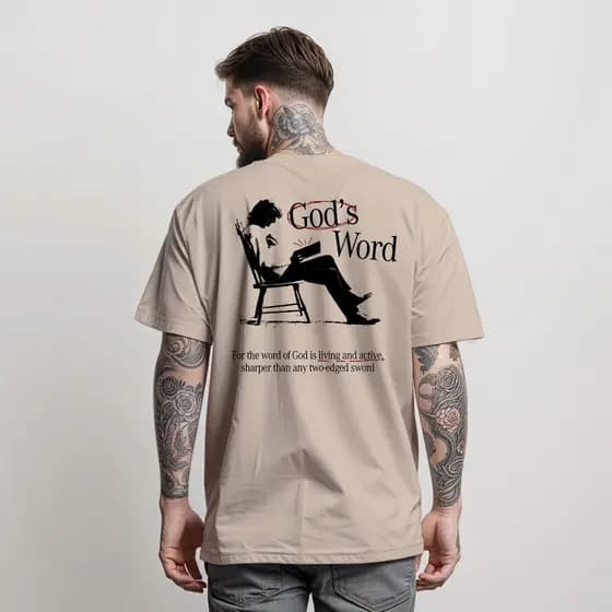 camisa Camiseta Masculina Moda Cristã A Palavra de Deus Camisa Manfinity 100% algodão Plus Size