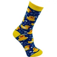Meia Divertida Cano Alto 37-44 Pato de Borracha Masculina/Feminina