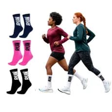 Meia de Cano Alto Divertida Esporte Run Corrida Caminhada Run Compressão Unissex