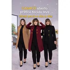 CASACO FEMININO CARDIGAN LONGO CASAQUINHO ESTILO SOBRETUDO BLUSÃO COMPRIDO ESTILO JALECO