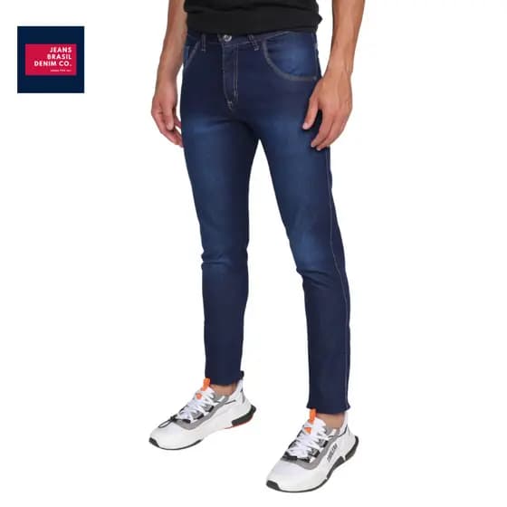 Calça Jeans Masculina Slim Original Elastano - Azul escuro