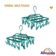 Varal para Roupas Intimas Resistente Dobrável 26 Prendedores