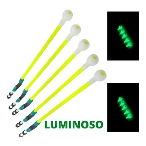 10 Ponteira Dedo Duro Luminoso Brilha No Escuro Pesca Tilápia Barato