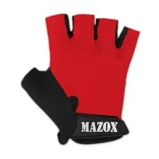 Luva para Ciclismo de Mountain Bike Bicicleta Neoprene Meio dedo Vermelha