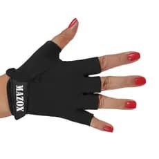 Luva para Bike de Ciclismo Feminina Masculina Meio dedo Preta