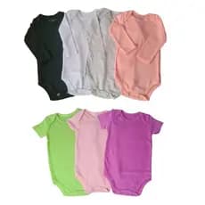 Body Bebê Liso Menino Menina Suedine 100% Algodão - Body Bebê Manga Longa -Body Bebê Manga Curta - Roupa de bebe - bodies para bebe liso