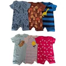 Kit 3 peças Macacão curto, Romper, Macaquinho Menino, Macaquinho Menina, banho de sol bebê