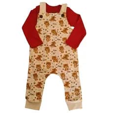 Jardineira Bebê e Body Manga Longa Bebê Menino Roupa para bebê inverno menino Jardineira Infantil Algodão