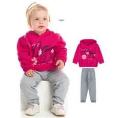 Conjunto Moletom Bebê Menina - Agasalho Bebê - Roupa para Bebê Frio - Conjunto Moletom Inverno Infantil
