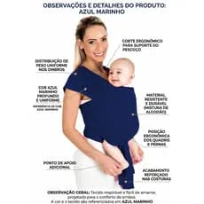 Baby Sling Mamãe Canguru Malha 100% Algodão