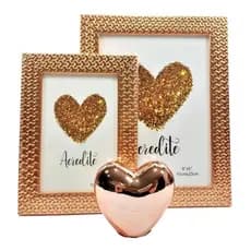 10x Porta Retrato 10x15 Moldura Dourado/Prateado De Mesa Luxe Decoração