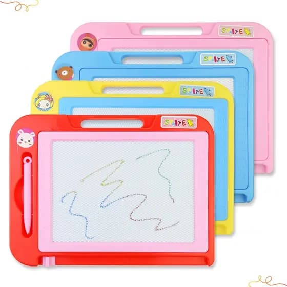 Lousa Mágica Infantil Quadro Magnética Com Caneta e Apagador Brinquedo Educacional Quadro Desenha Apaga