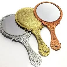 Kit 3/5/12 Espelho De Mão Provençal Princesas Reto Para Maquiagem Grande 25cm