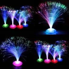 Kit Com 5/10 Abajur De Fibra Ótica Decoração De Festa - Neon