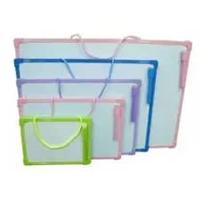 Lousa Quadro Branco Dupla Face C/Caneta E Ímã 20x30/30x40/35x50cm