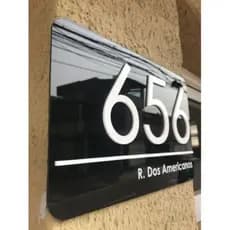 Placa De Endereço E Número Para Casas, Condomínios E Empresa 20x15