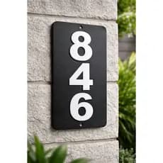 Número Para Fachada Minimalista Moderno Acrílico 25x15