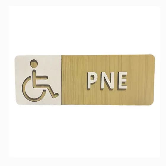 Placa de PNE Portadores Necessidades Especiais 9x25
