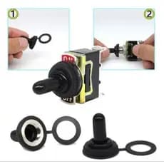 Botão Tic Tac Interruptor de alavanca de metal 15a / 250ac 2 posição on/OFF capa prova d'água