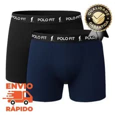 Kit 2 Cuecas Polo Fit Boxer Algodão Box Original Promoção Cueca Cotton Confortável