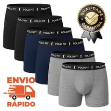 Kit 6 Cuecas Polo Fit Boxer Algodão Box Masculina Promoção Original Cotton