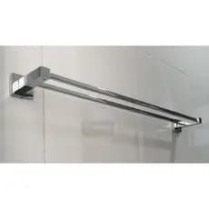 Porta Toalhas para banheiro com Barra Dupla 100%  Metal acabamento Cromado designer Quadrado
